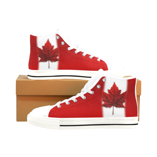 Canada Flag Sneakers Men's Large Men’s Classic High Top Canvas Shoes /Large Size (Model 017)