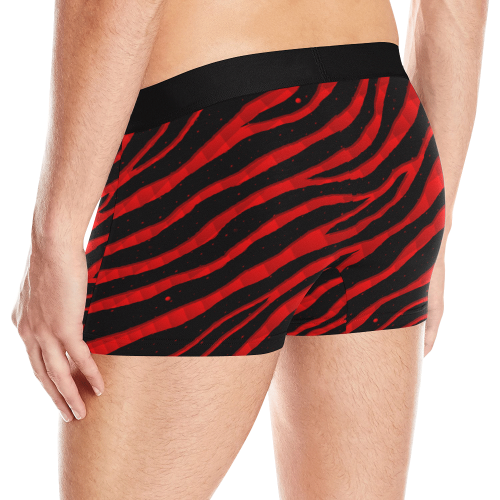 Ripped SpaceTime Stripes - Red Men's All Over Print Boxer Briefs (Model L10)