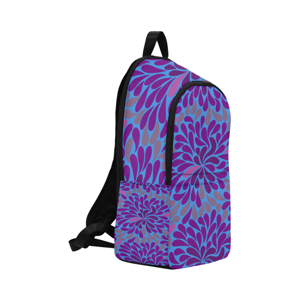 Purple drops 4 Fabric Backpack for Adult (Model 1659)