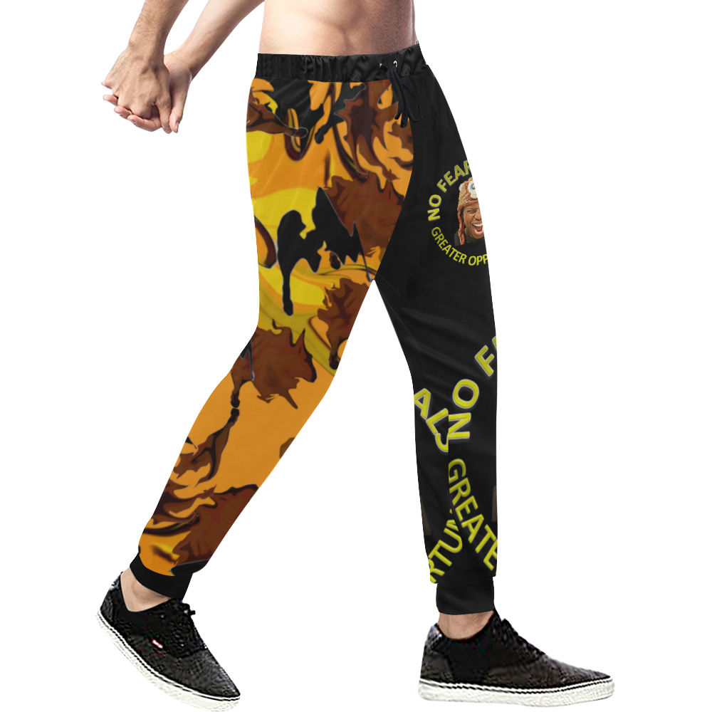 Jogger Cameo split No Fear Men's All Over Print Sweatpants/Large Size (Model L11)
