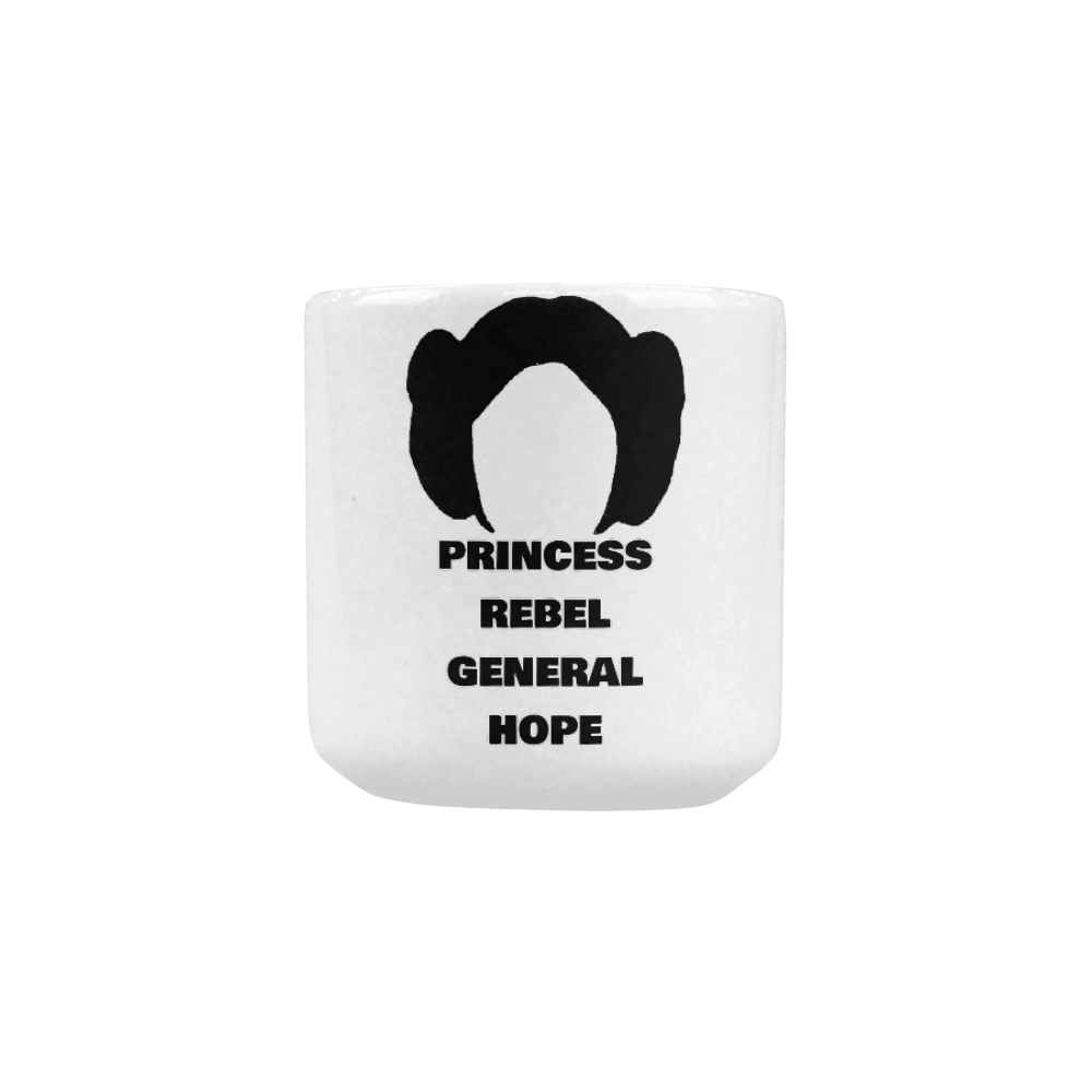 Leia - Rebel, Princess, General & Hope Heart-shaped Morphing Mug