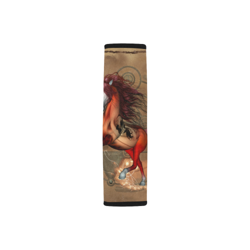 Wonderful horse with skull, red colors Car Seat Belt Cover 7''x8.5''