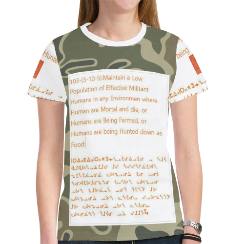 US m1948 ERDL camouflage New All Over Print T-shirt for Women (Model T45)