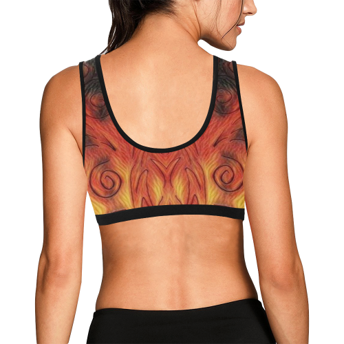 Hellicious. Women's All Over Print Sports Bra (Model T52)