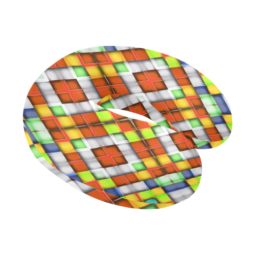 colorful geometric pattern U-Shape Travel Pillow