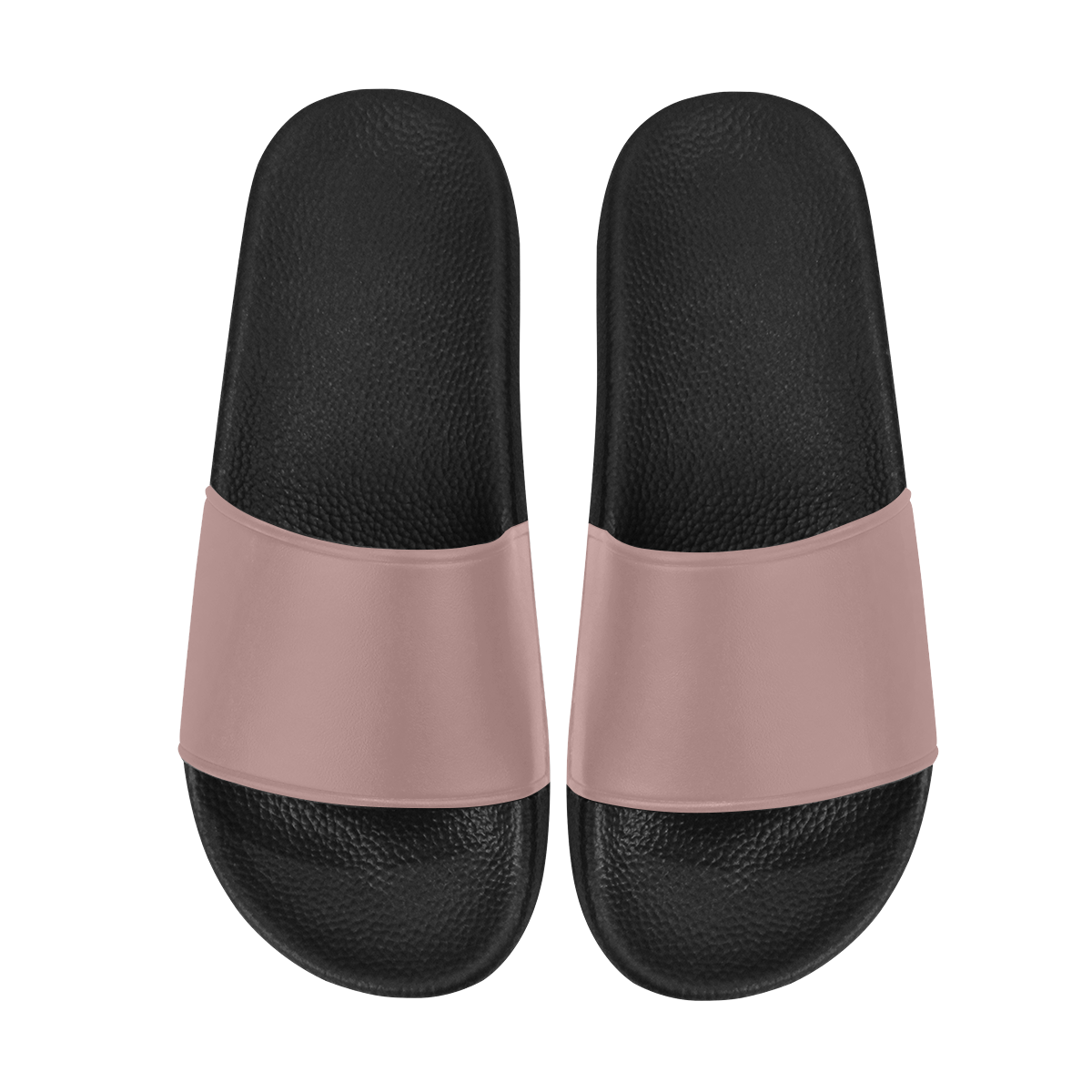 color rosy brown Men's Slide Sandals (Model 057)