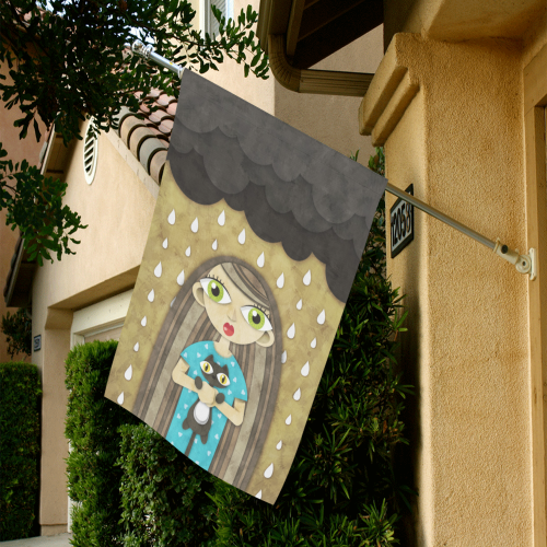 We Love Rain Garden Flag 28''x40'' （Without Flagpole）