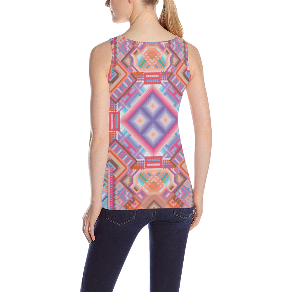 Researcher All Over Print Tank Top for Women (Model T43)