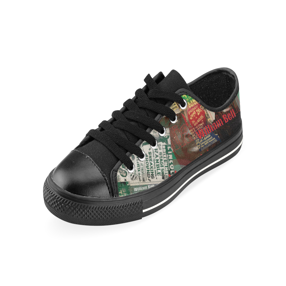 William Bell Collage 1 Men's Classic Canvas Shoes (Model 018)