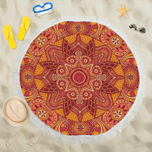 MANDALA SPICE OF LIFE Circular Beach Shawl 59"x 59"