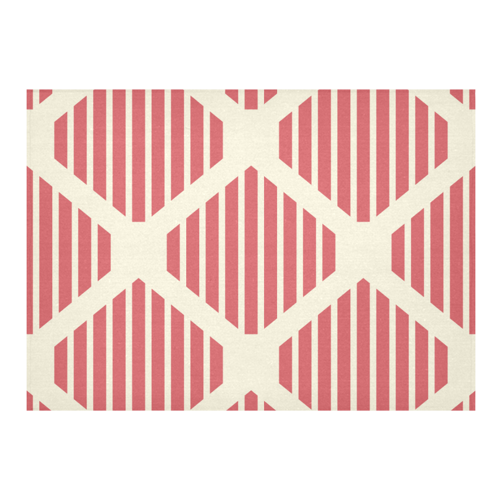 geometric design Cotton Linen Tablecloth 60"x 84"