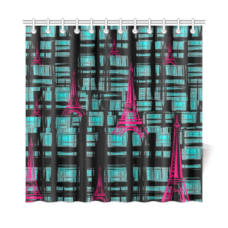 Eiffel of Paris Shower Curtain 72"x72"