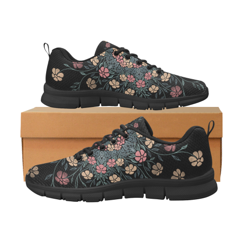 Pretty Powder Pastels Flowers Mandala Pattern Women's Breathable Running Shoes (Model 055)