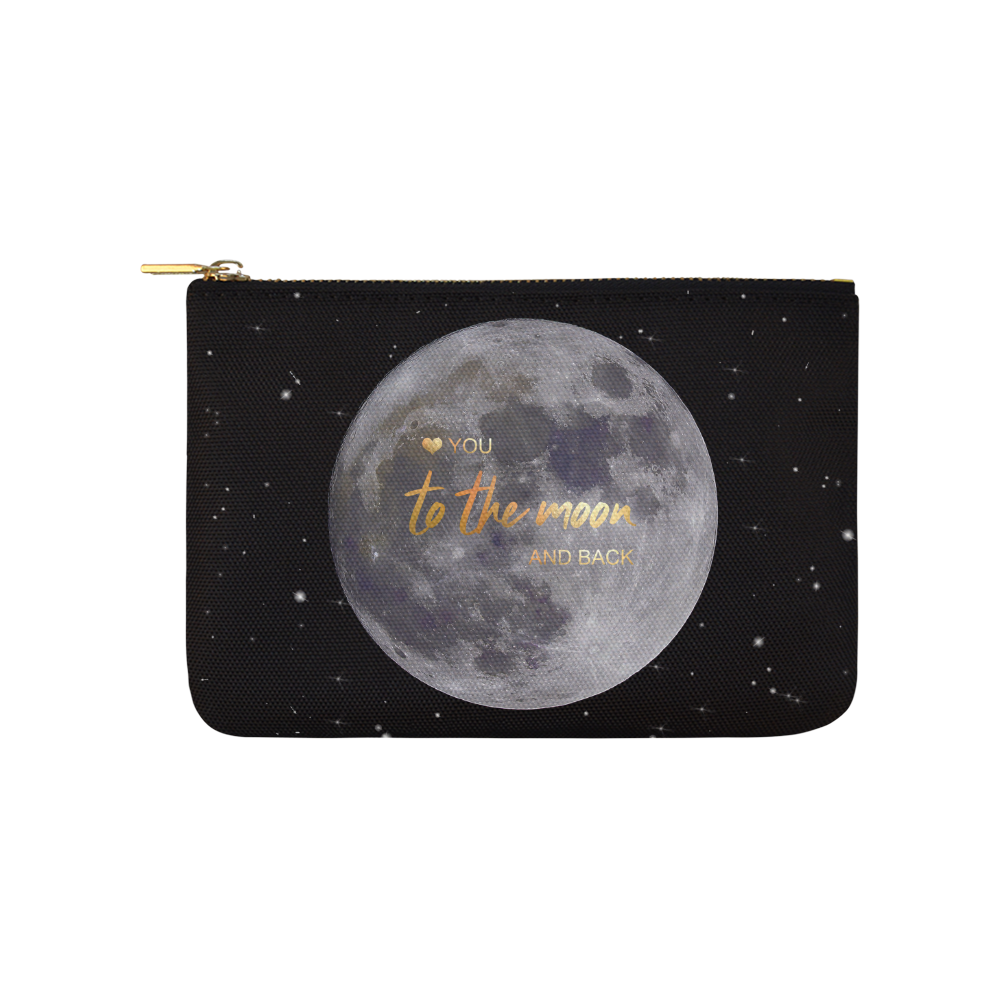 TO THE MOON AND BACK Carry-All Pouch 9.5''x6''