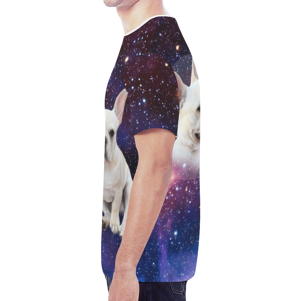 Galaxy Frenchie New All Over Print T-shirt for Men (Model T45)