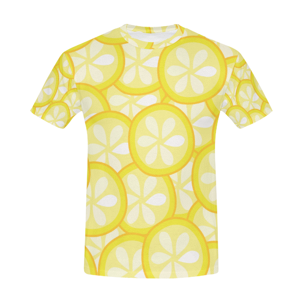 Lemons All Over Print T-Shirt for Men (USA Size) (Model T40)