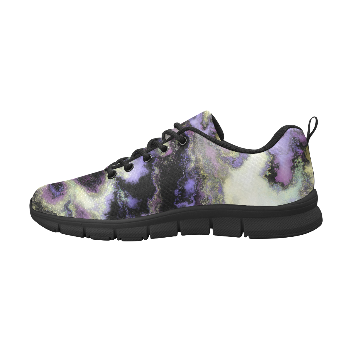 Purple marble Women's Breathable Running Shoes/Large (Model 055)