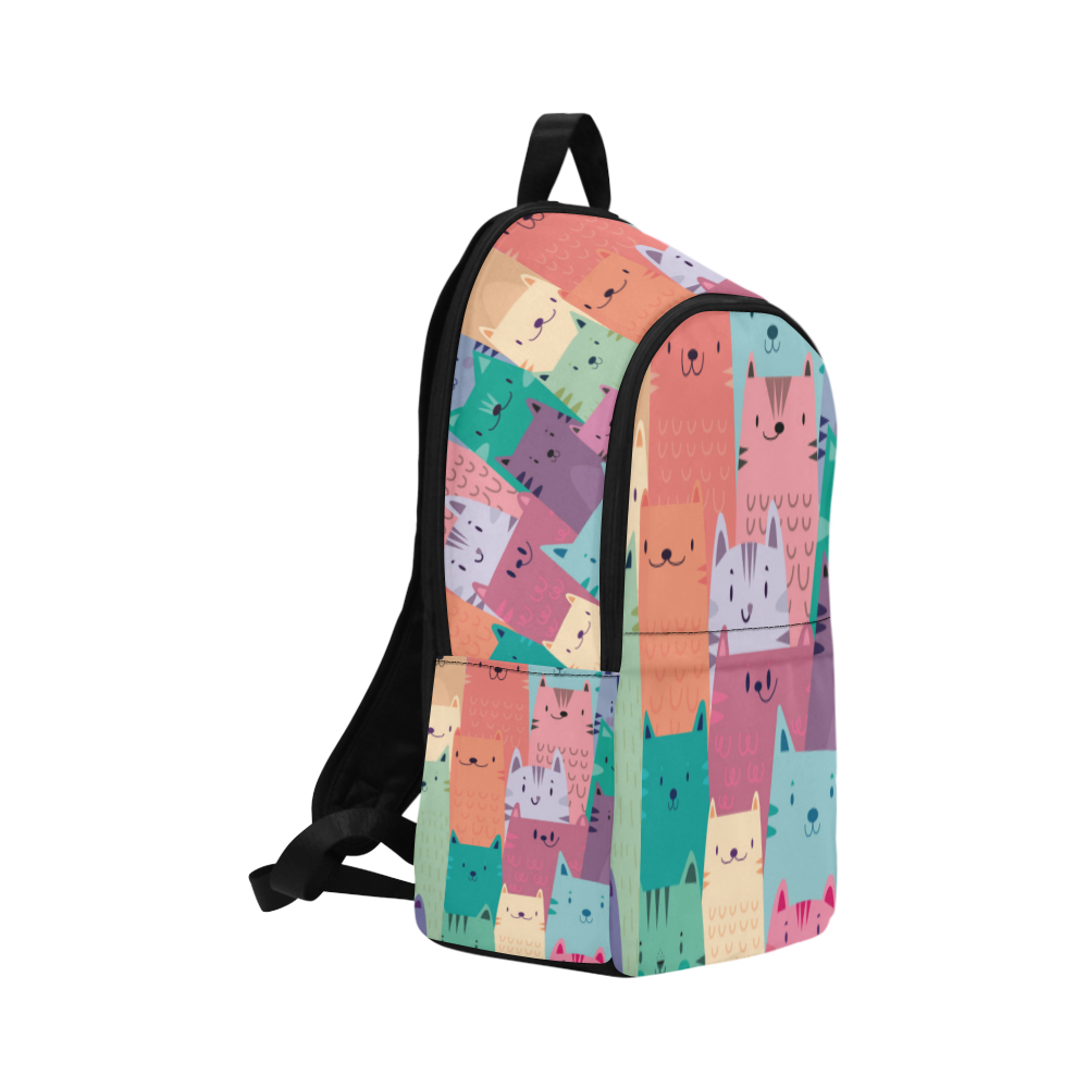 Pastel Cats Fabric Backpack for Adult (Model 1659)