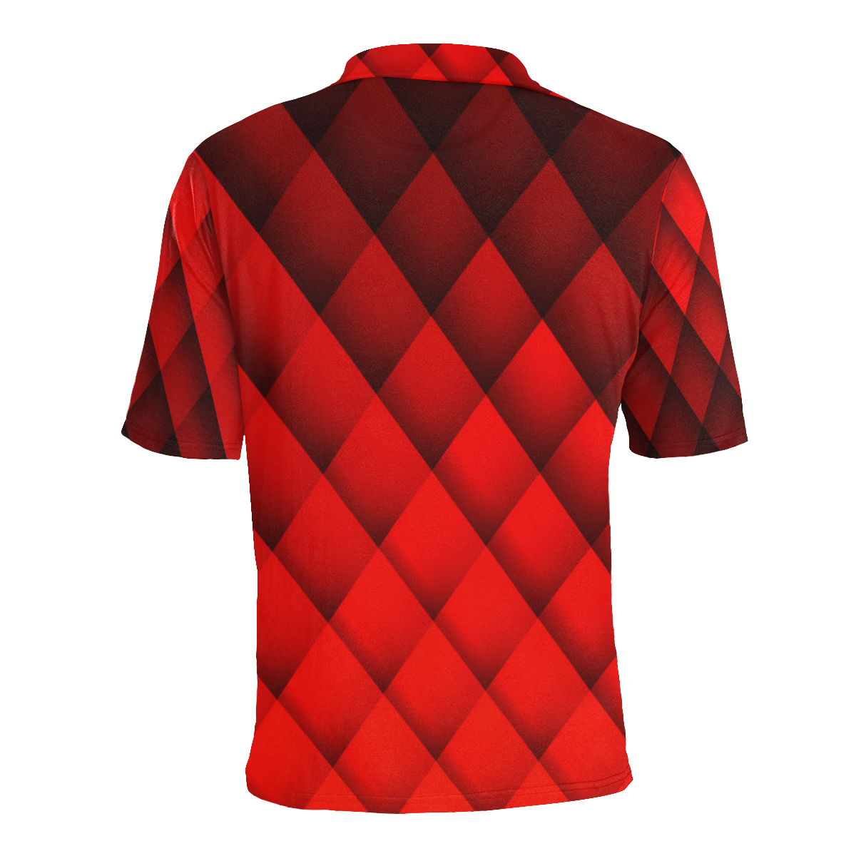 Red Rhombus Men's All Over Print Polo Shirt (Model T55)