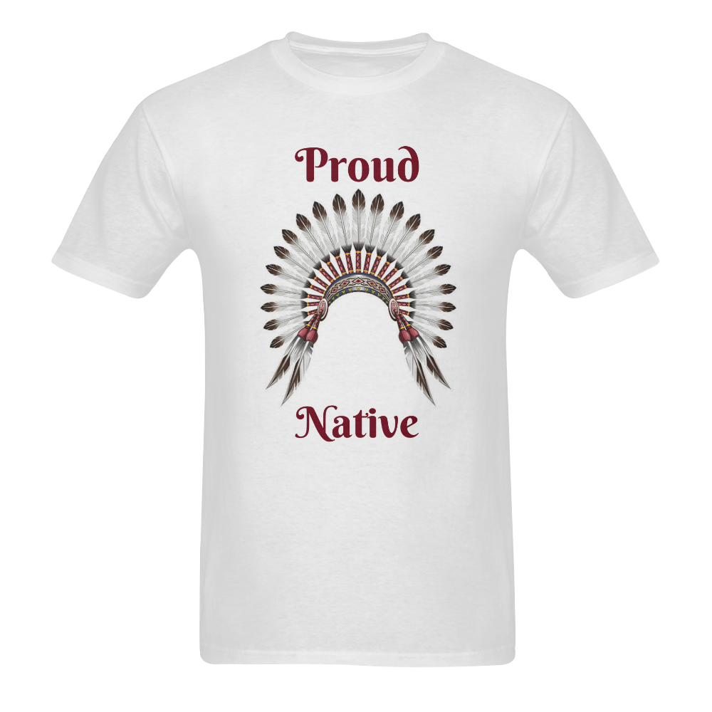 Proud Native Men's T-Shirt in USA Size (Two Sides Printing)