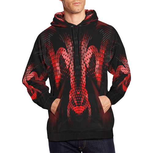 Alien Ram Crew All Over Print Hoodie for Men/Large Size (USA Size) (Model H13)
