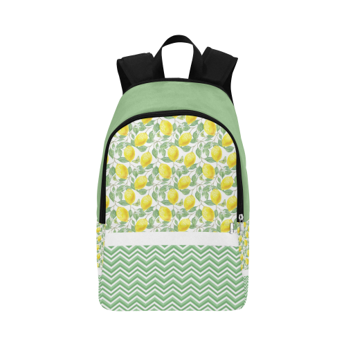 Lemons With Chevron Fabric Backpack for Adult (Model 1659)