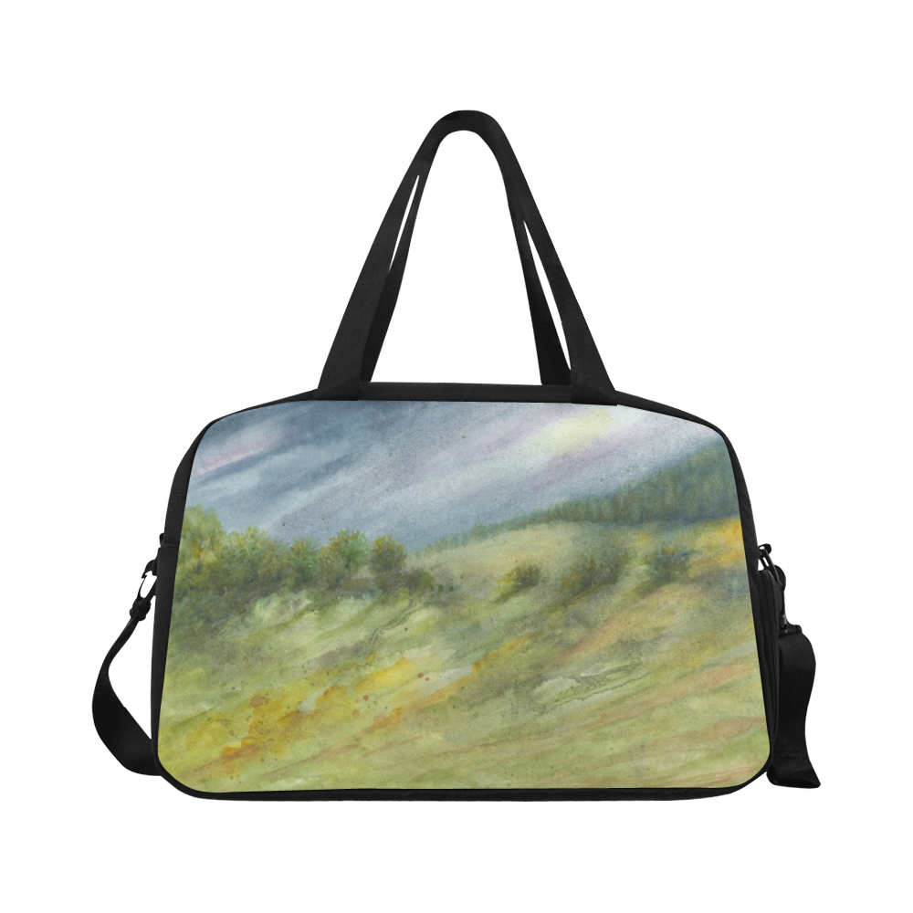 Jewell Landscape - Precious Stones Watercolors Fitness Handbag (Model 1671)