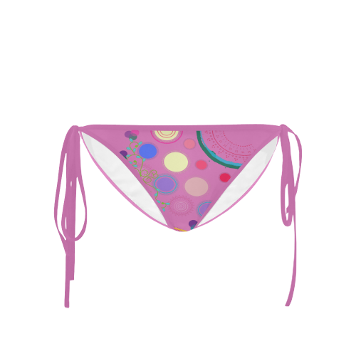 Alva Original Picco Boho circles - pink Custom Bikini Swimsuit Bottom