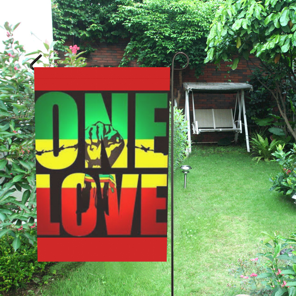 RASTA ONE LOVE CITY Garden Flag 28''x40'' （Without Flagpole）