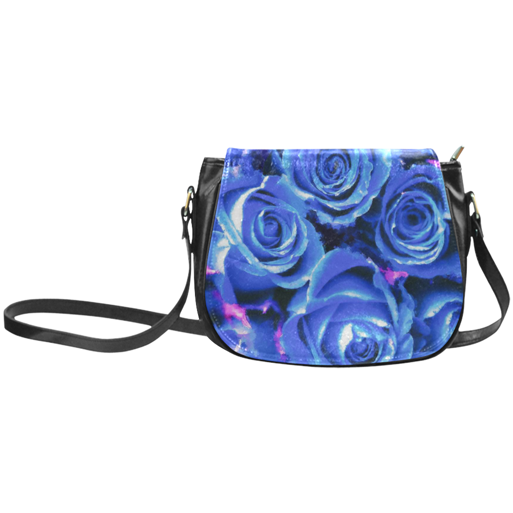 roses are blue Classic Saddle Bag/Small (Model 1648)