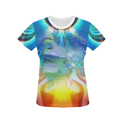 Soul vibrations All Over Print T-shirt for Women/Large Size (USA Size) (Model T40)