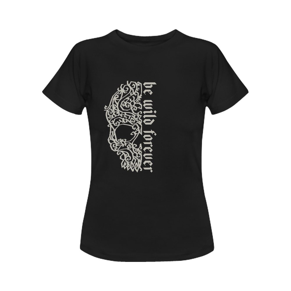 Artsy Vintage Skull - Be Wild Forever 1 Women's Classic T-Shirt (Model T17）