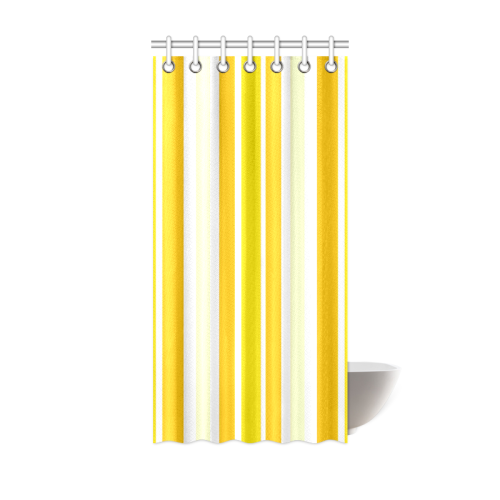 Sunshine Yellow Stripes Shower Curtain 36"x72"