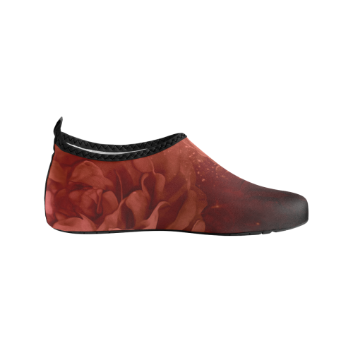 Wonderful red flowers Women's Slip-On Water Shoes (Model 056)