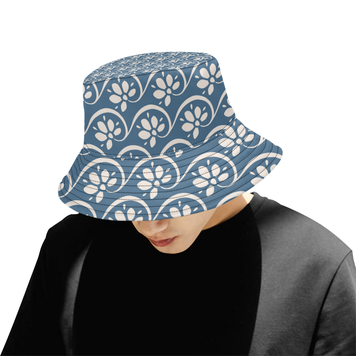 Flower Wave All Over Print Bucket Hat for Men