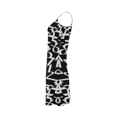 NUMBERS Collection 1234567 Black Alcestis Slip Dress (Model D05)
