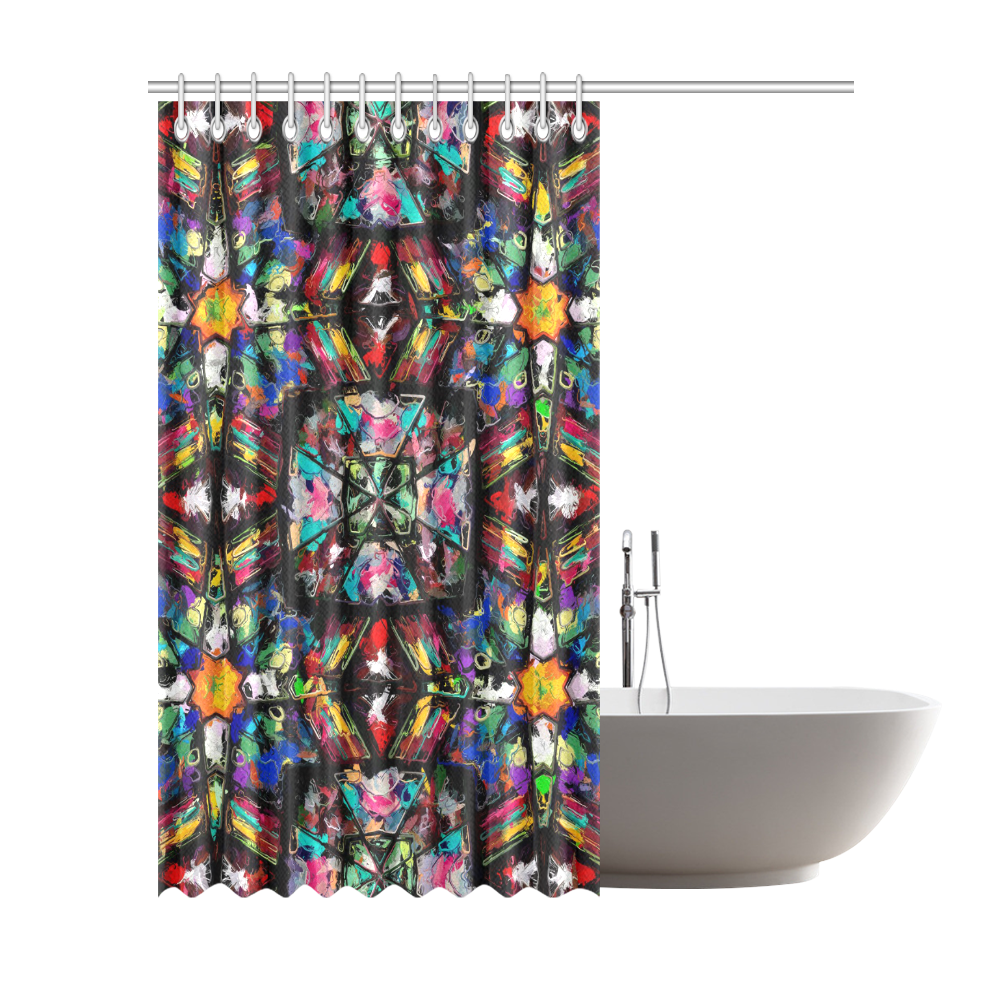 Ecuadorian Stained Glass Shower Curtain 72"x84"