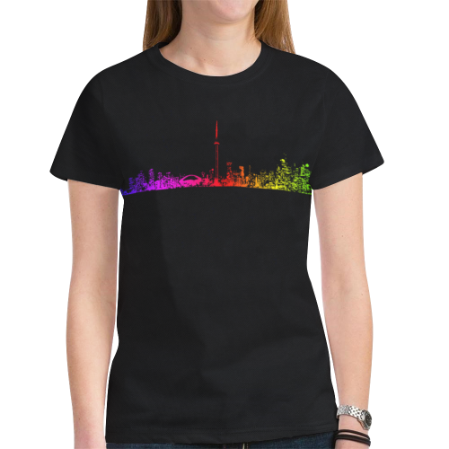 Toronto Rainbow New All Over Print T-shirt for Women (Model T45)