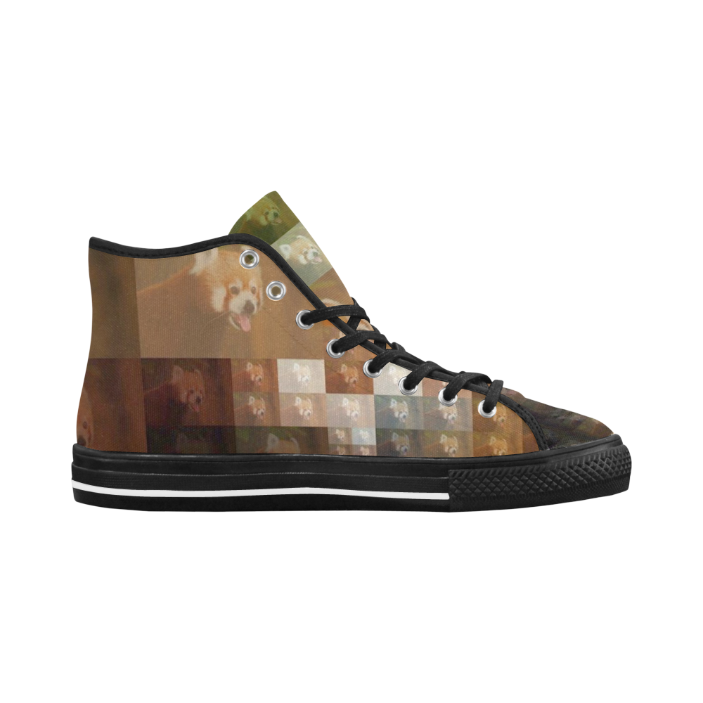 Red Panda -Pixel Fun by JamColors Vancouver H Men's Canvas Shoes (1013-1)