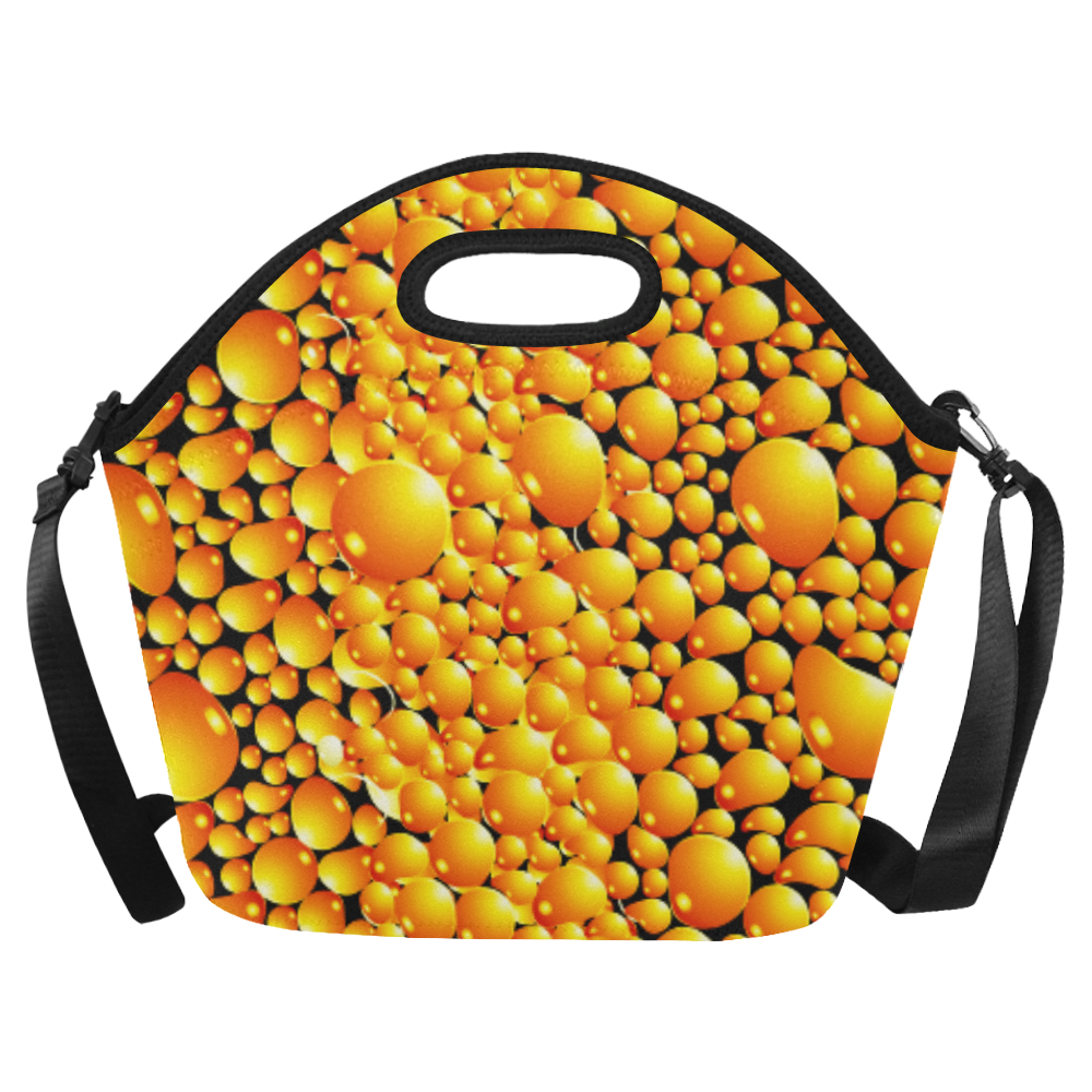 yellow bubble Neoprene Lunch Bag/Large (Model 1669)