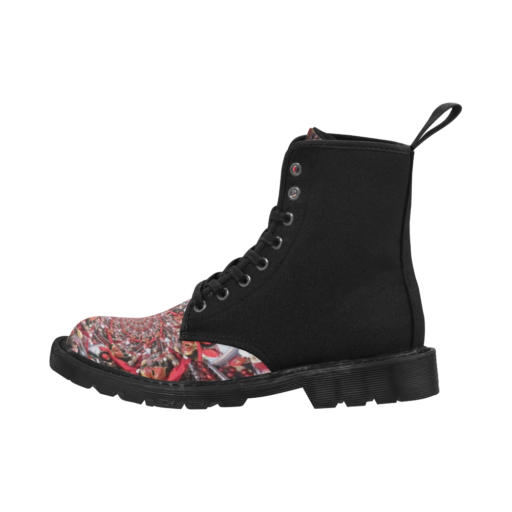 BA ART DECO Martin Boots for Women (Black) (Model 1203H)
