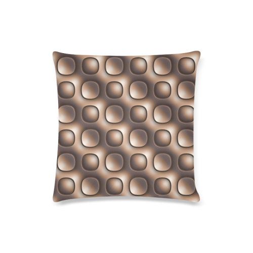 Brown glossy toned buttons Custom Zippered Pillow Case 16"x16"(Twin Sides)