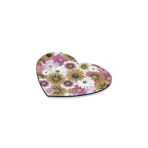 Spring Time Flowers 4 Heart Coaster