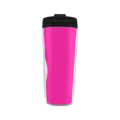 LasVegasIcons Poker Chip - Pink on Hot Pink Reusable Coffee Cup (11.8oz)