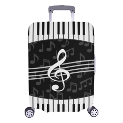 Piano and musical notes Luggage Cover/Large 26"-28"