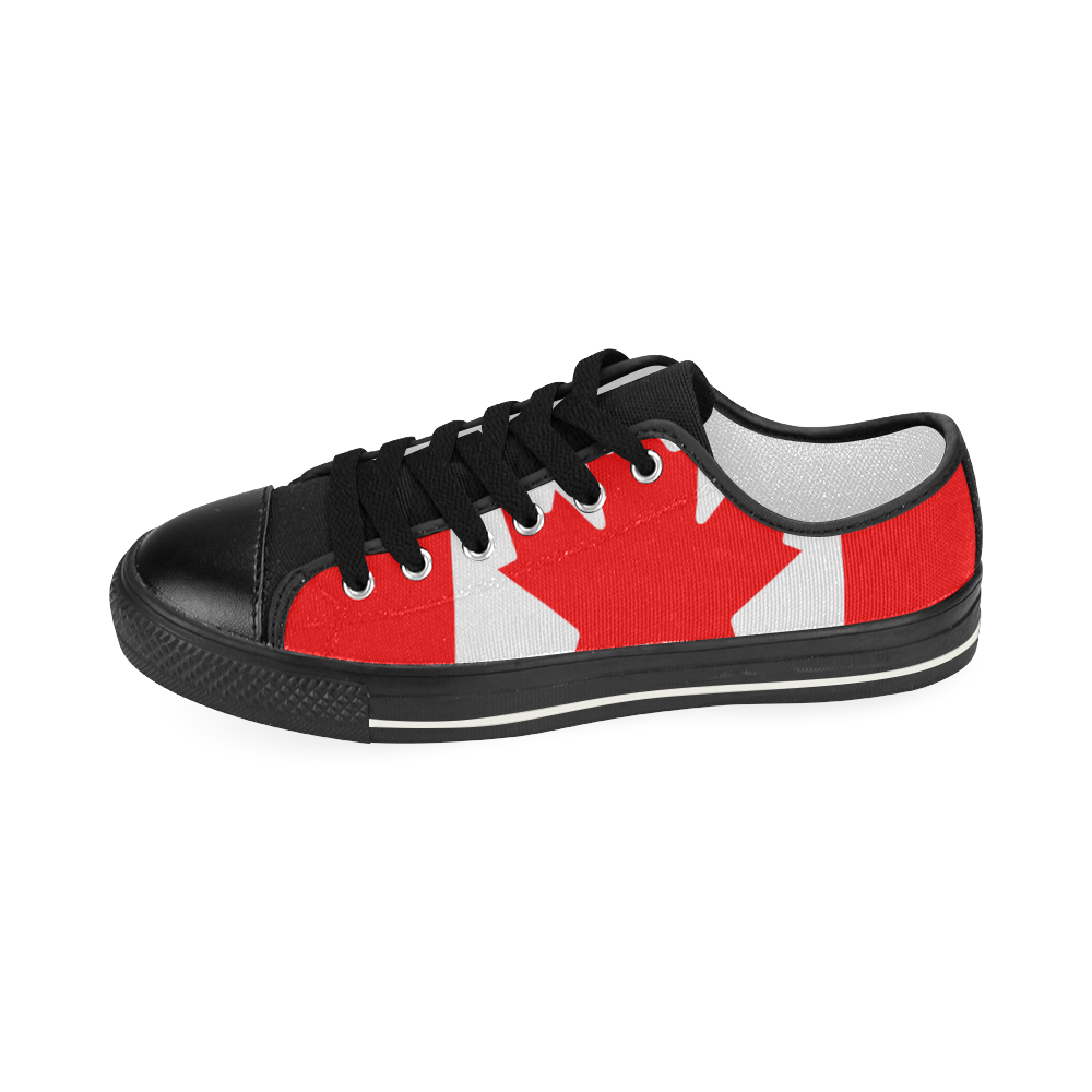Canada Flag Women's Classic Canvas Shoes (Model 018)