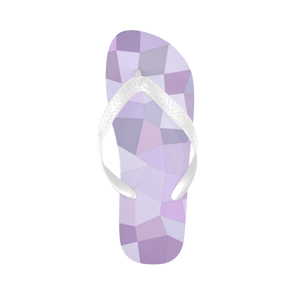 Pastel Purple Mosaic Flip Flops for Men/Women (Model 040)