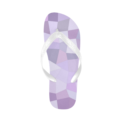 Pastel Purple Mosaic Flip Flops for Men/Women (Model 040)