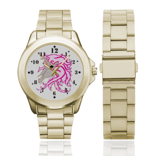 Unicorn Skull Custom Gilt Watch(Model 101)