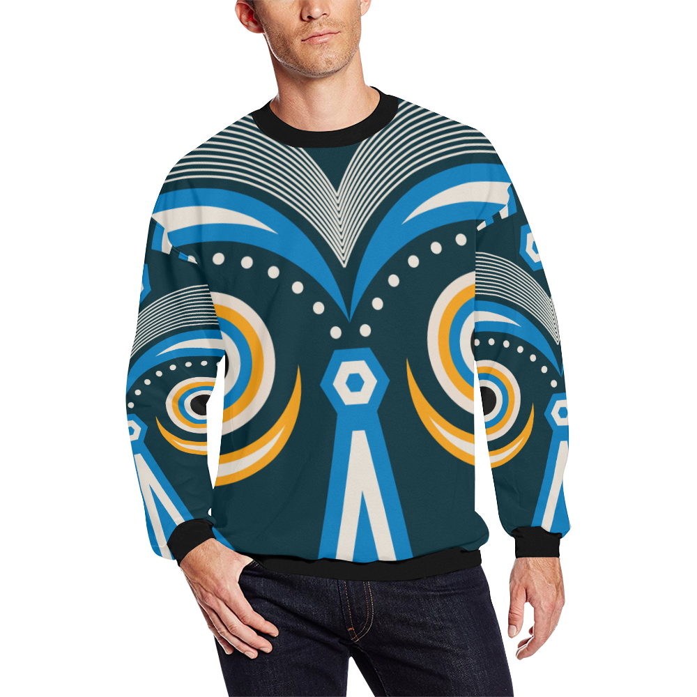 lulua tribal All Over Print Crewneck Sweatshirt for Men/Large (Model H18)